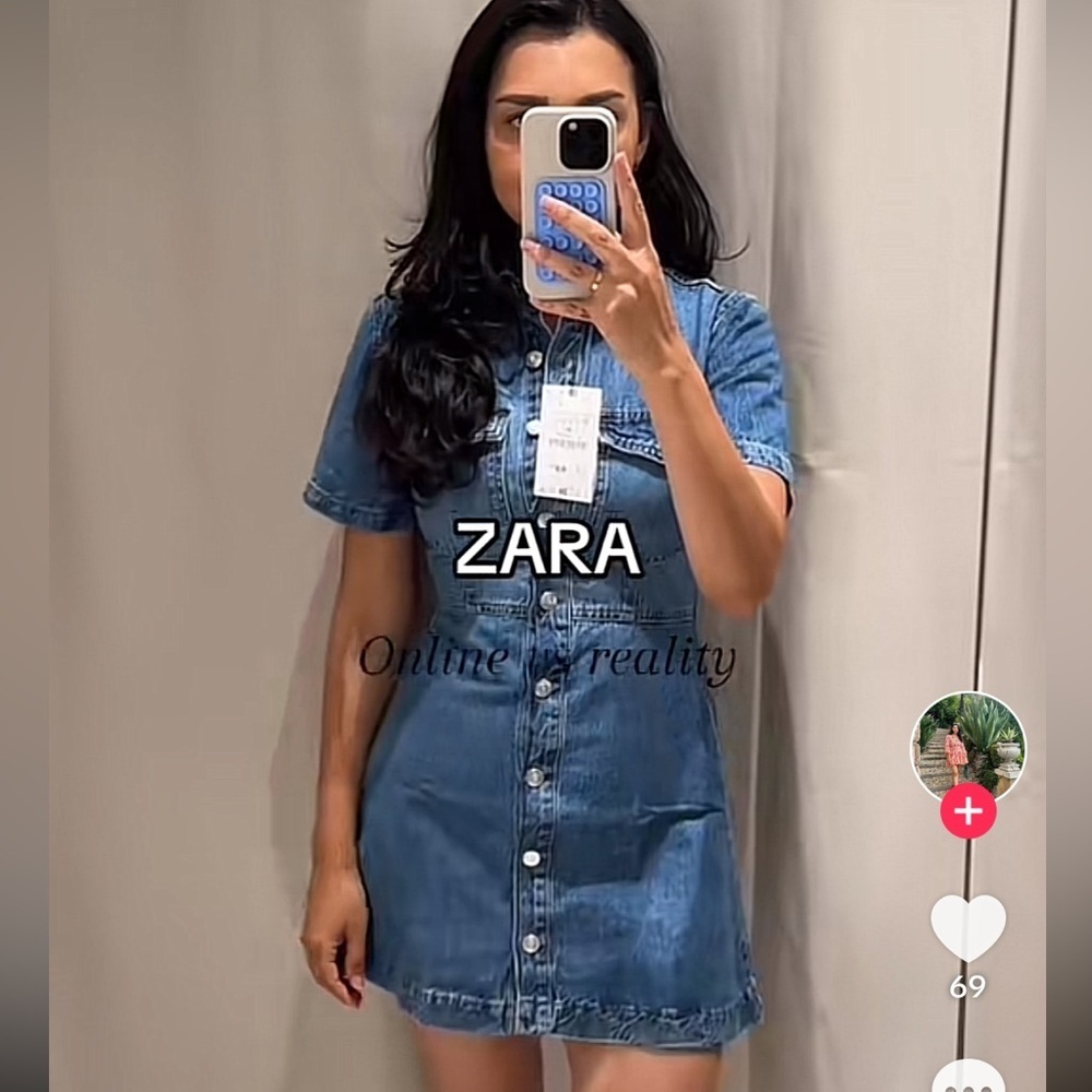 Spring /summer 🌺 ZARA NWT  DENIN DRESS 
🚨FIRM PRICE NO DISCOUNT ALREADY LOW - Picture 3 of 4